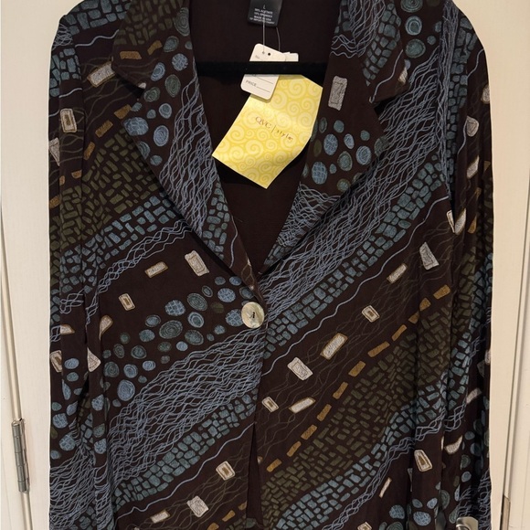 Citiknits Jackets & Blazers - Citiknits Multicolor Patterned Blazer